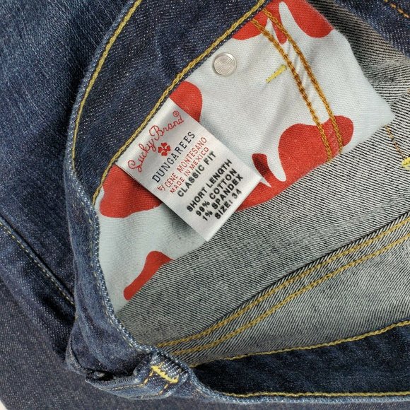 Lucky Brand Dungarees By Gene Montesano Size 34 x 30 Straight Leg Jeans Great - Picture 6 of 7